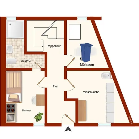 Apartmán Kleine Fuer Singles *